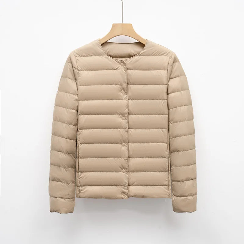 12 Colors Women Long Sleeves 90% White Duck Down Female Slim Warm Inner Ultra Lightweight Packable Ski Jacket Down Liner Jackets