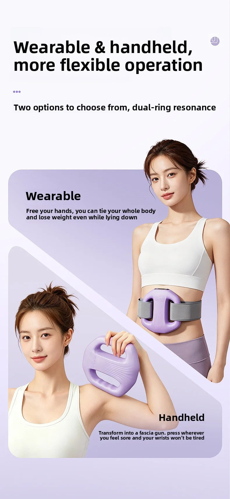 Lazy person's fascia ring fat-burning machine for belly, waist and leg slimming and body beautifying, fat-burning massage device