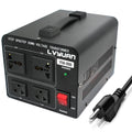 LVYUAN 700VA‑6000VA Heavy Duty Step Up Down Voltage Transformer, 110V/120V to 220V/230V, US EU Socket for Overseas Electrical Equipment