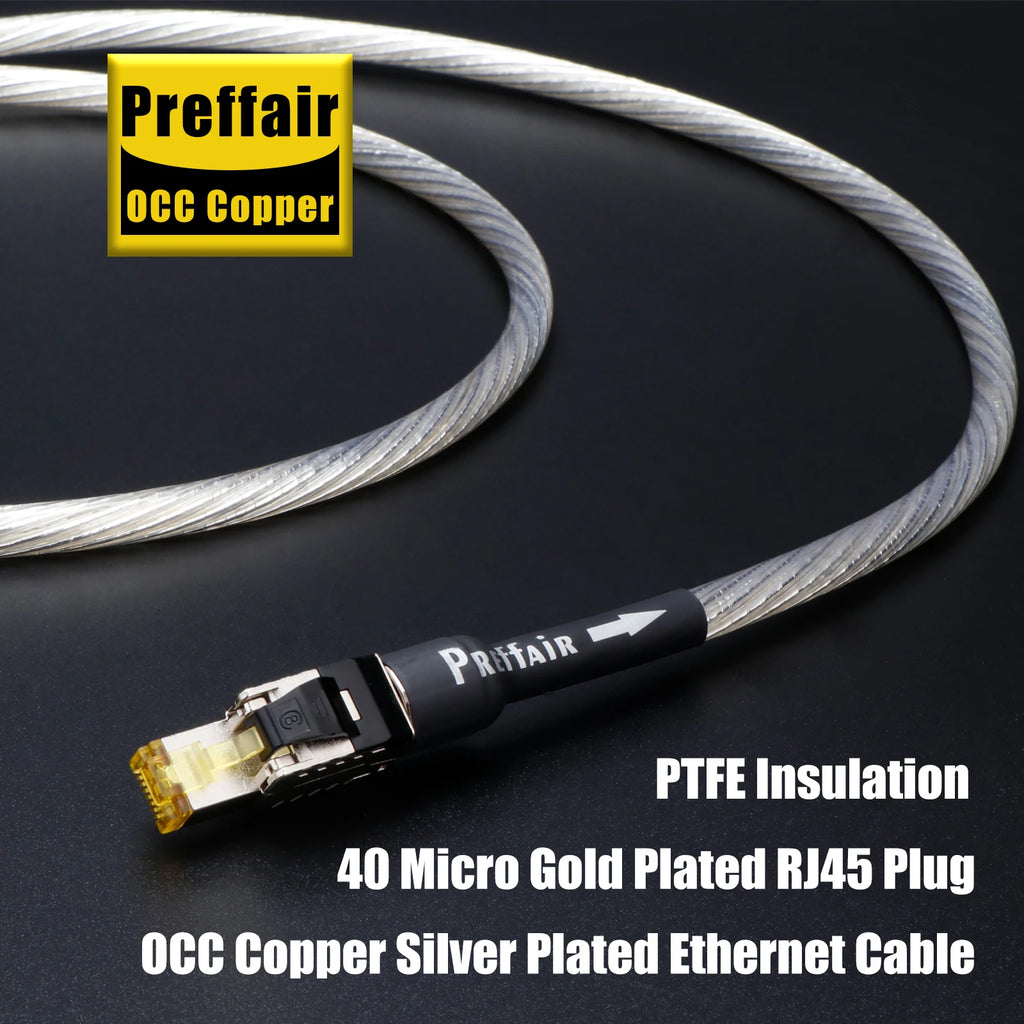 Ethernet Cable CAT8 40Gbps 2000MHz OCC Copper Network Cable Gold Plated Rj45 Lan Cord Patch Wire for Game Laptops PS 5/4 Router