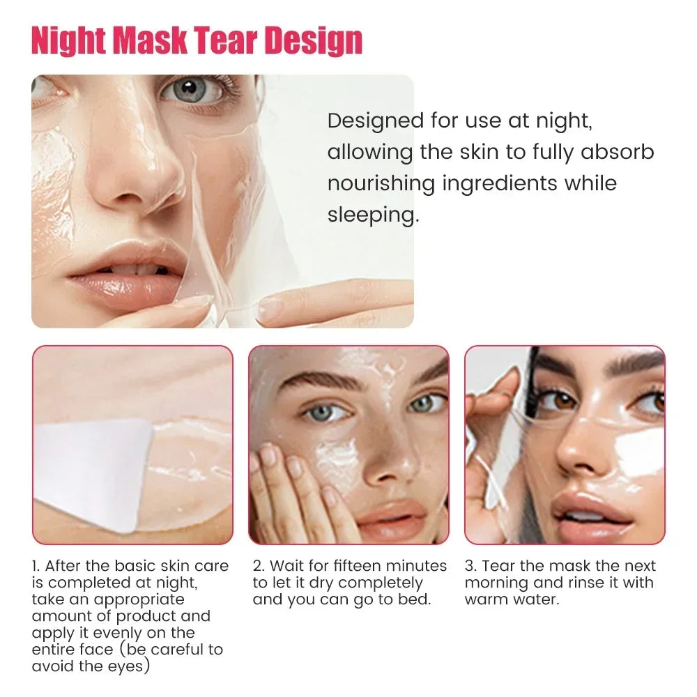 Jelly Mask for Facial Professional Face Mask Skin Care Hydrated Nourished Collagen Wrapping Peel Off Facial Mask