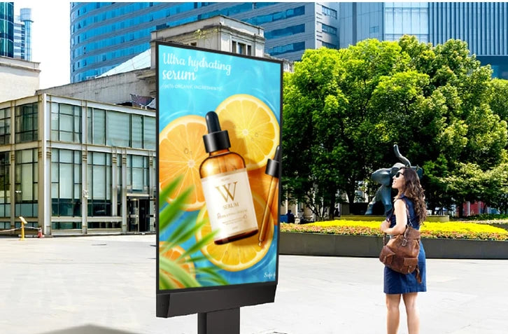 IP67 Waterproof 55 Inch AR LCD Panel Vertical Sunlight Readable 5000Nits Cut UV Advertising CMS Player Digital Signage