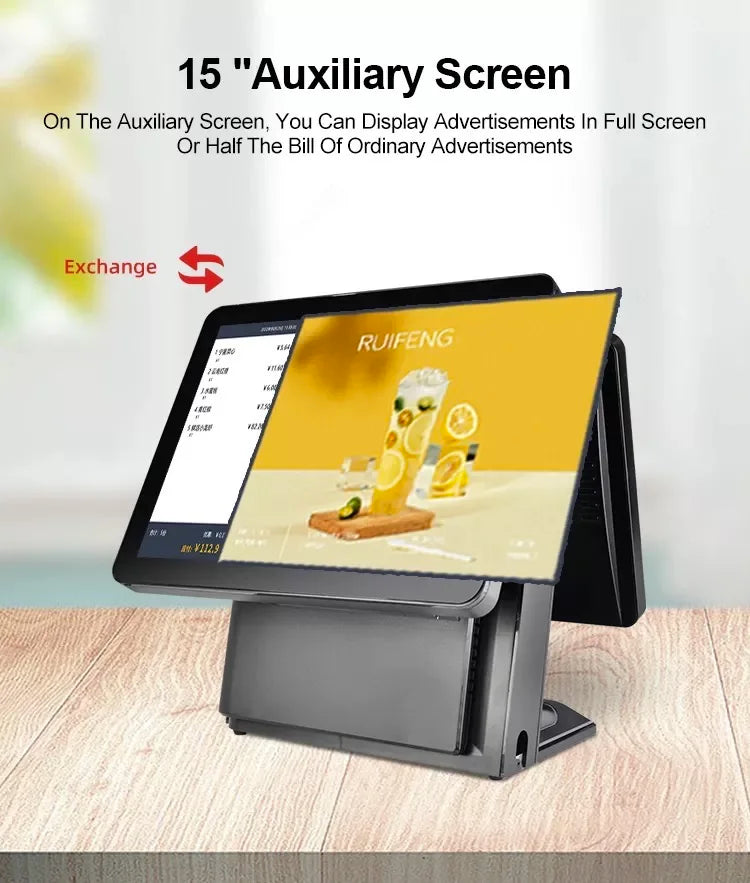 All-in-one Touch Screen POS Cash Register For Supermarket Cashier With Windows/Android OS