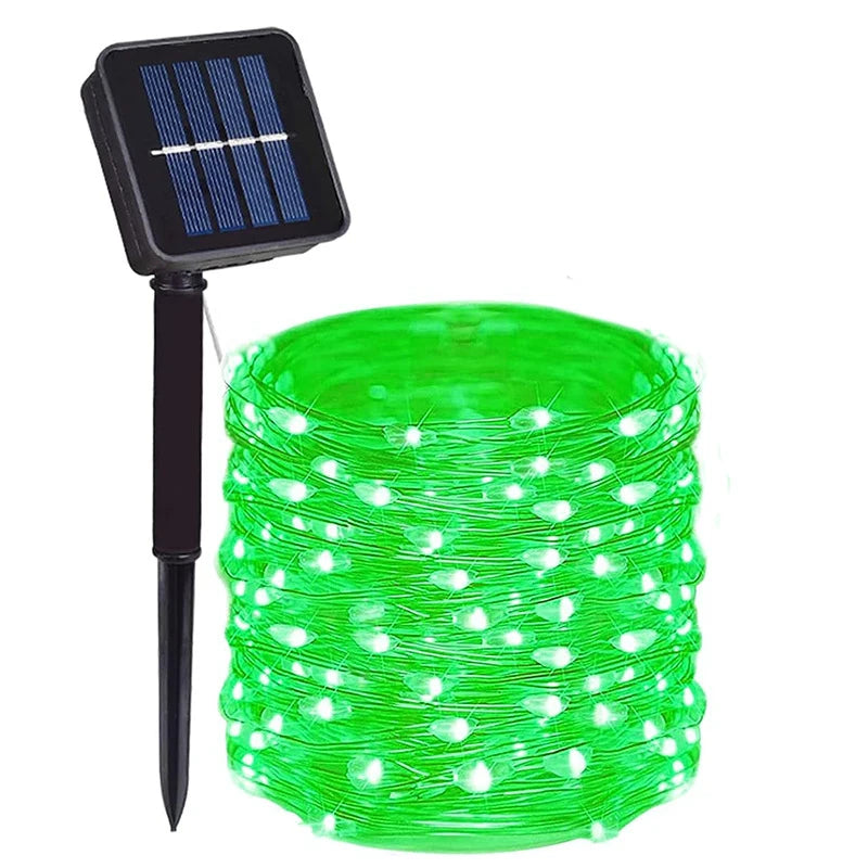 2~30M Ultra Long Solar String Fairy LED Light Outdoor Copper Waterproof Wedding Garland Decoration Garden Lights Party 8 Modes