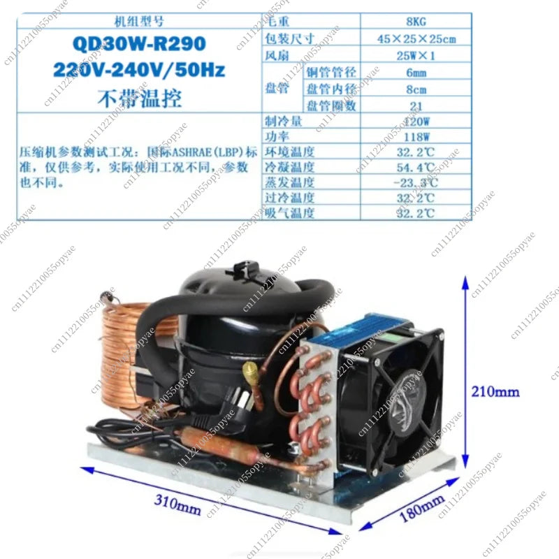 QD35W 220V Mini Water Chiller R600A Refrigeration Unit Circulating Water Cooling Machine Compact Eco Friendly Cooler