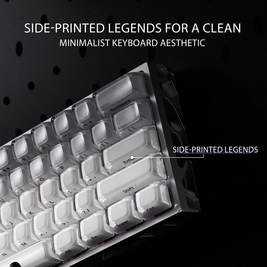 XVX Jelly Crystal Keycaps Side Print Pink/Blue 113keys Double Shote DIY Mechanical Keyboard OEM Profile Translucent Keycaps