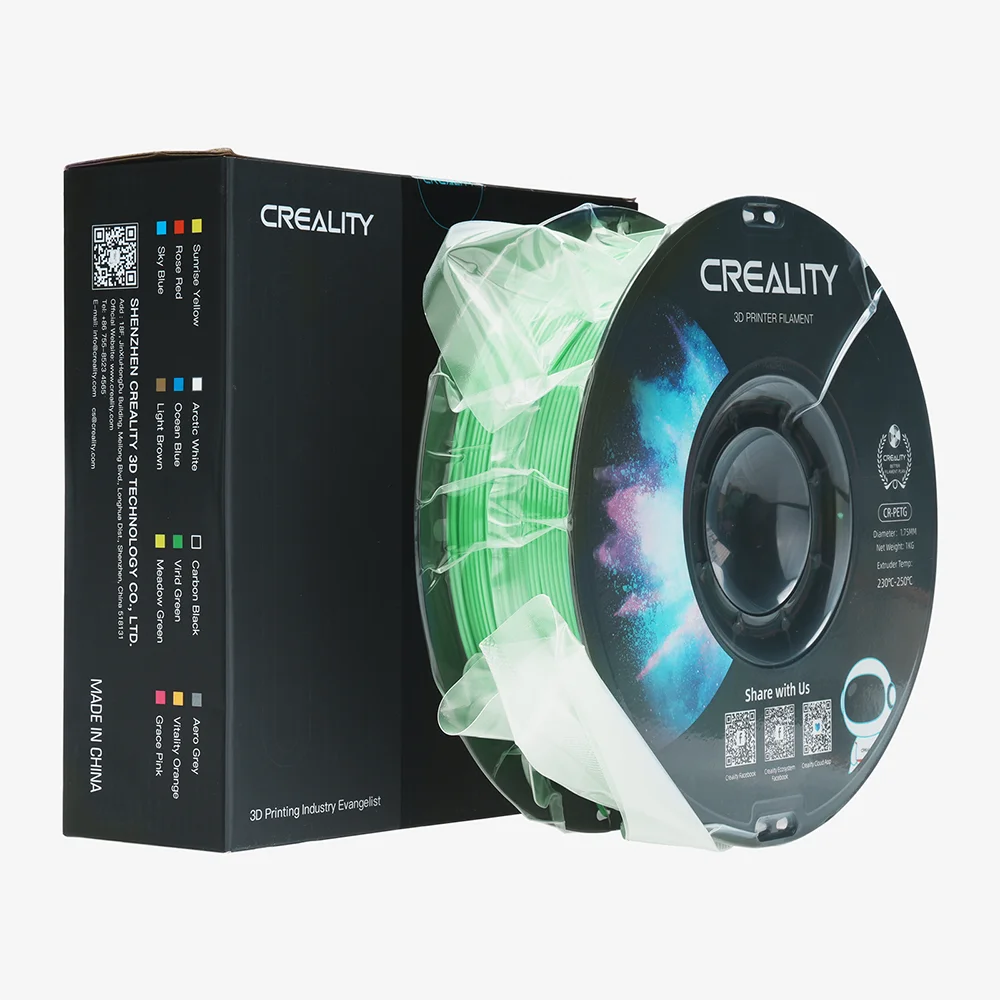 Creality CR-PETG Filament 1.75 mm Excellent Toughness Odourless Non-Toxic Moisture Resistant 1KG Filament for 3D Printer