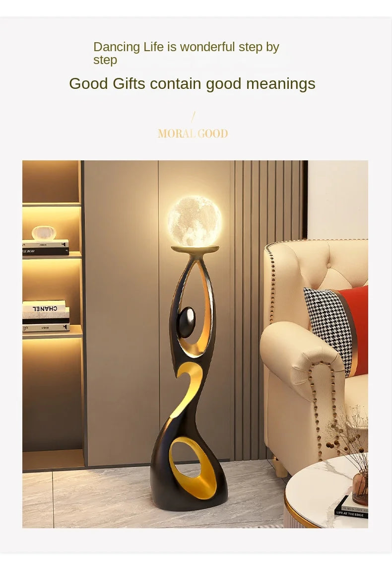 Home Art Decor,Light Luxury, Creative Living Room, TV Cabinet, Floor Decorative, Resin Abstract Sculpture, Housewarming Gift