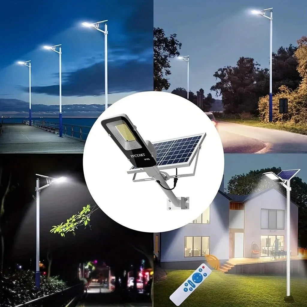 357LED Powerful Outdoor Solar Street Light 6500K IP65 Waterproof 4000/3000mah Street Light For Garage Garden Wall Lamp