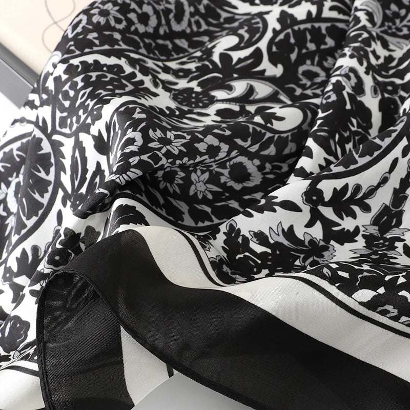Lady Hair Dot Scarf Female Silk Square Scarves Head Wraps for Women Bandana Fashion Foulard Shawls Female Neckerchief Summer