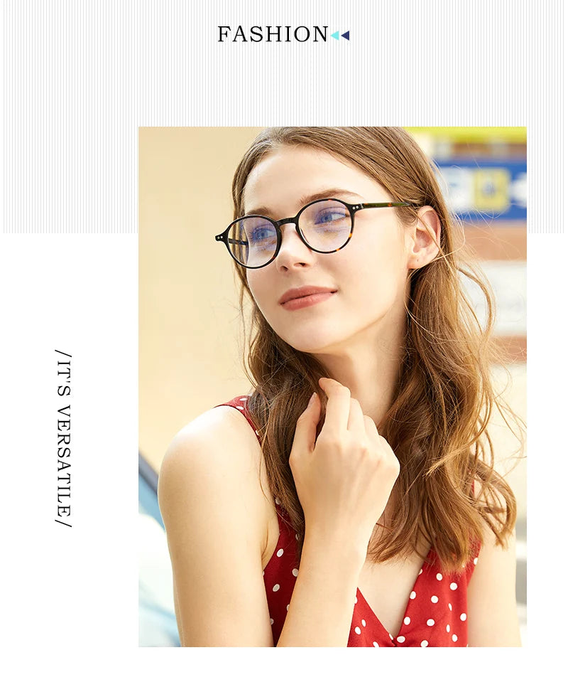 ZENOTTIC XS Size Unisex Ultralight Acetate Small Round Eyewear Anti Blue Light Blocking Computer Glasses Fashion Optical Frame