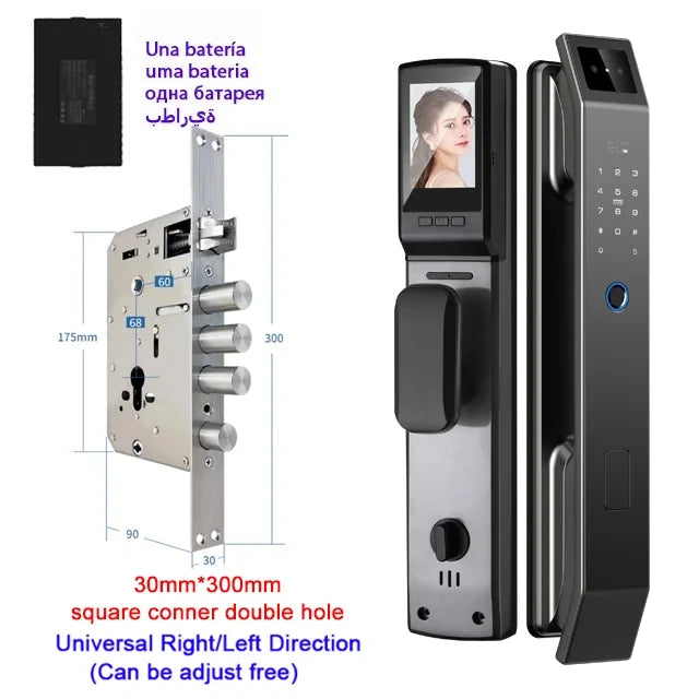 Face Recognition Unlock Digital Door Lock With FIngerprint Password Unlock Keyless Electronic Door Lock