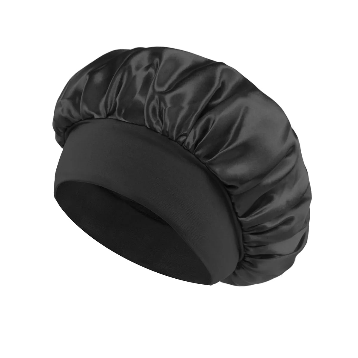 1pcs Soft Silk Satin Lined Bonnet Large Satin Hair Bonnet Household Sleep Shower Cap Hair Wrap Cover for Long Hair Salon Tool
