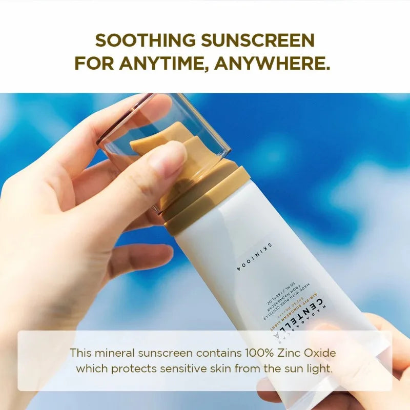 Korean Centella Ampoule Serum,Air-fit Suncreen Light SPF30 PA+++,Daily Suncreen Face Anti-Aging Serum Original Skincare Products