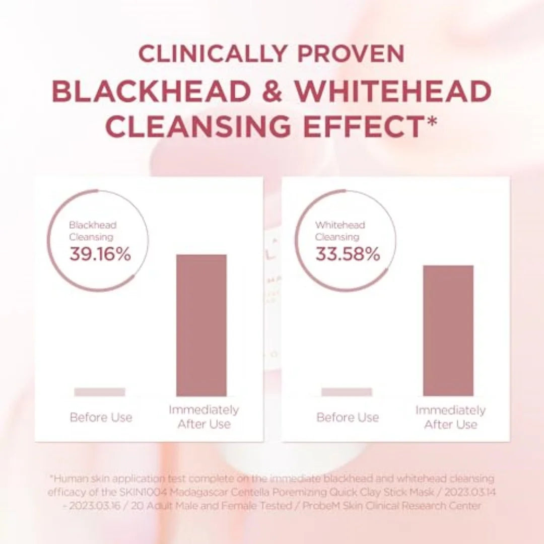 SKIN1004 Poremizing Quick Clay Stick Mask Korean Face Deep Cleansing Shrink Pores Skincare Sebum Control Pink Mud Mask Skin Care
