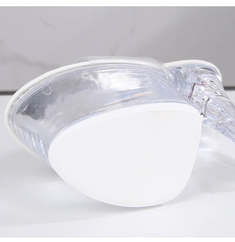 Glowing Crystal High Heels 17cm Nightclub Shoes Sexy Transparent Waterproof Platform Showgirl Stiletto Women's Sandals