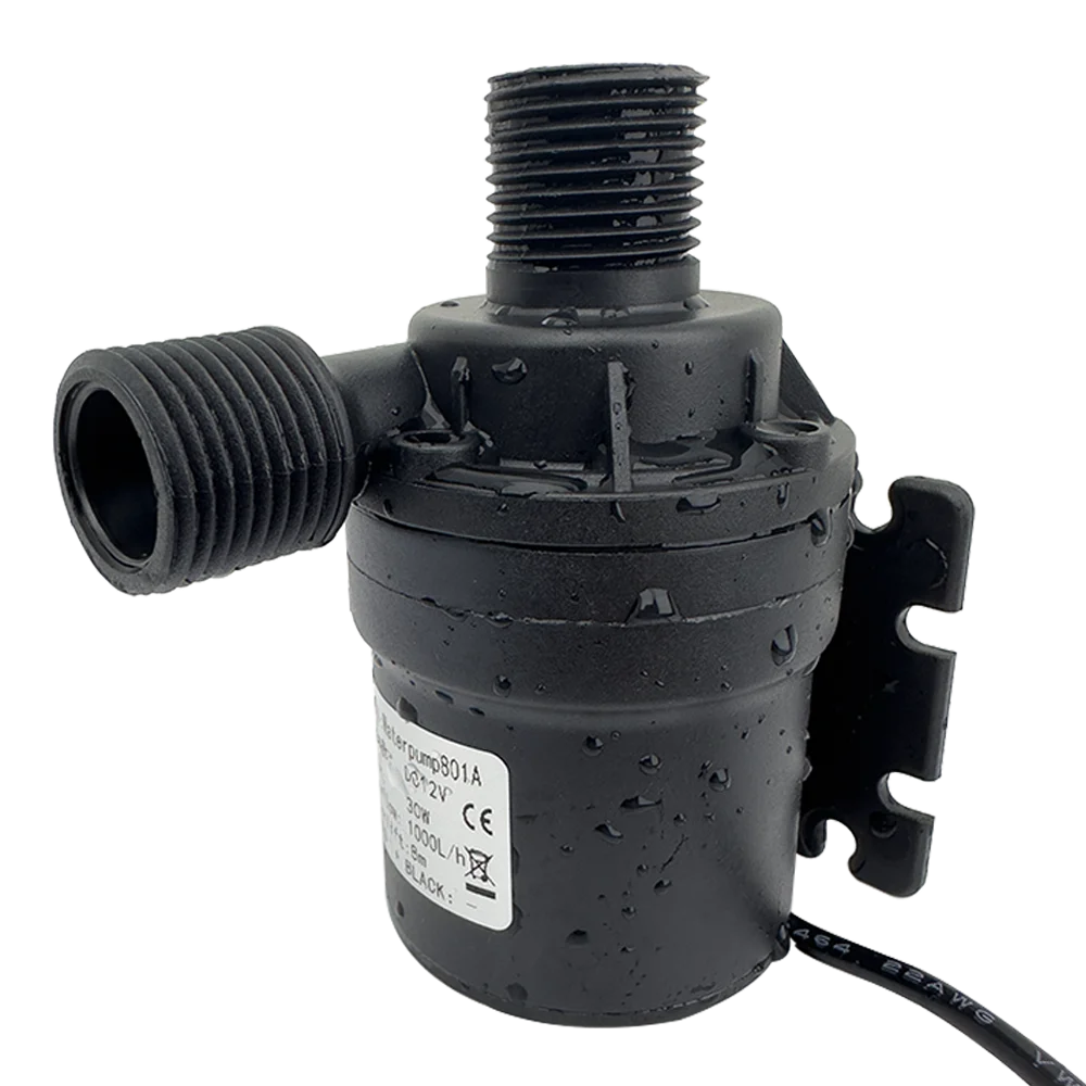 DC12V Brushless Motor Water Pump, DC24V 1000L/H, 8M Head 1/2" Submersible Pump, Fountain Water Heater, Shower Booster Pump, IP68