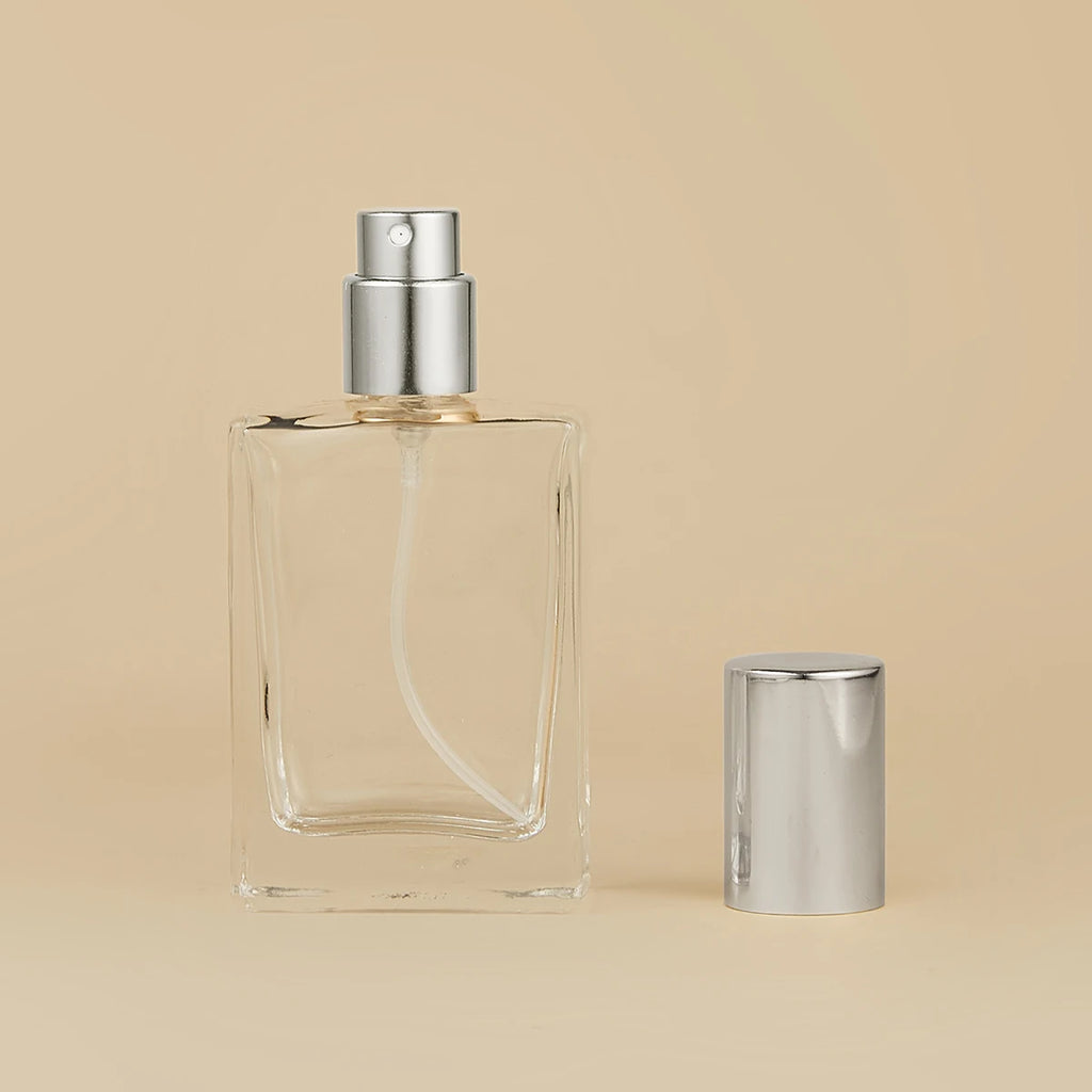 30ml Screw Square Glass Spray Qerfume Dispenser Cosmetic Packaging Empty Bottle Liquid Pressing Sprinkler Perfume Bottle