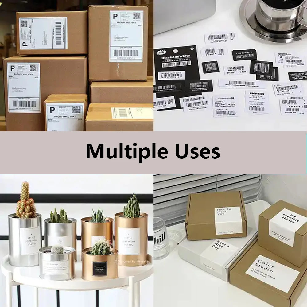 20-50mm White Thermal Label Sticker Compatible for M110 M220 M200 Marklife P50 E210 Munbyn Nelko PM220 MiniPrinter