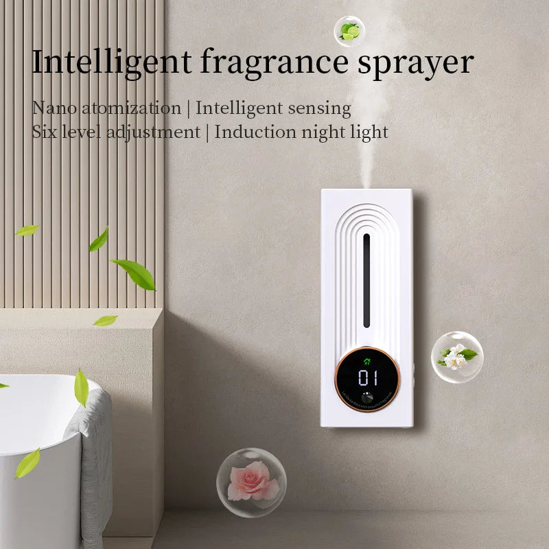 2026 New Wall-mounted Sensor Aroma Diffuser Automatic Aroma Sprayer Intelligent Aroma Diffuser