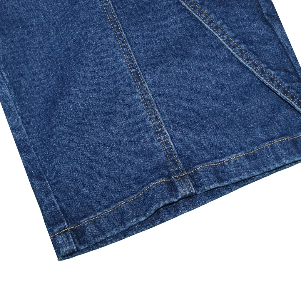 Vintage Washed Denim Wide Leg Pants Women Asymmetrical Wrap Overlap High Waist Y2K Streetwear Casual  Fashion Baggy Jeans