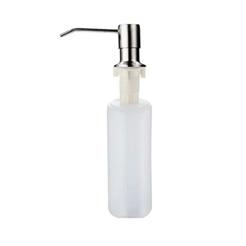 350ml Stainless Steel Sink Soap Dispenser Liquid Soap Bottle Manually Pressing Soap Lotion Dispenser Kitchen Accessories Funnel