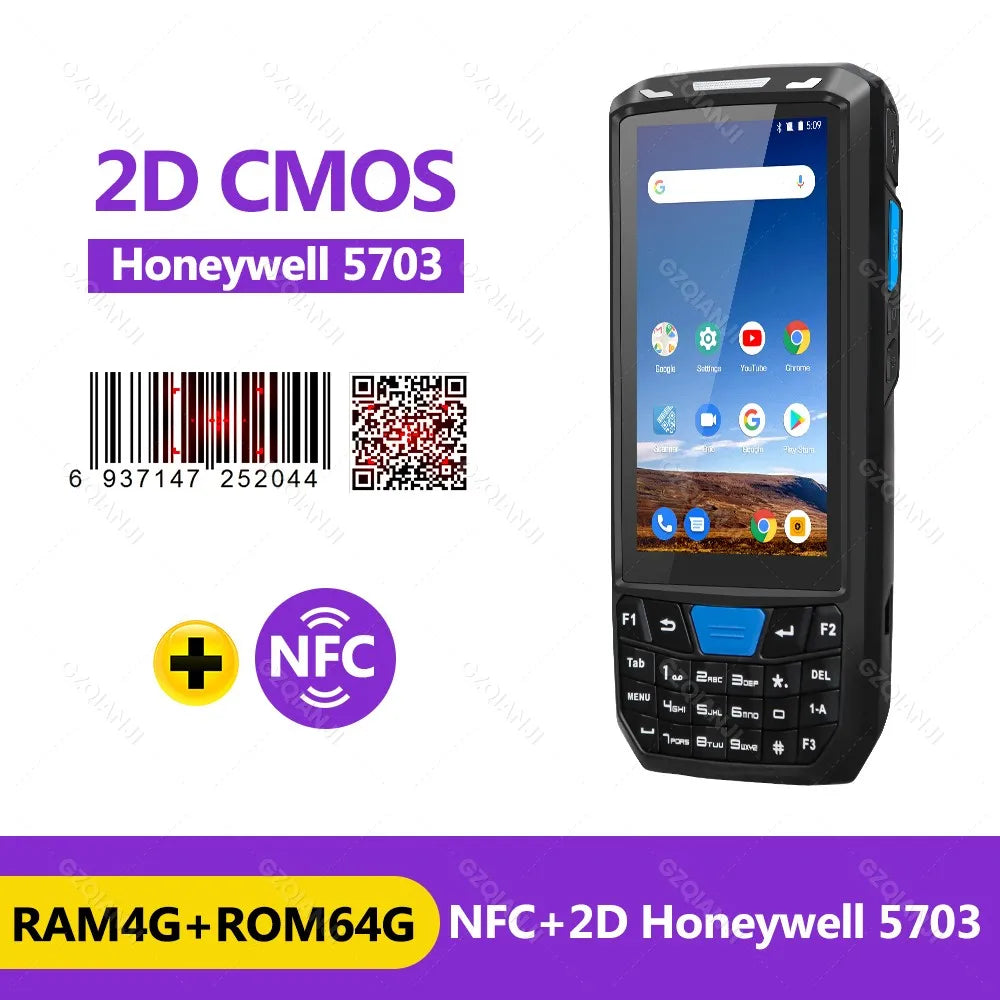 Android 13 PDA Rugged Handheld Terminal PDA Data Collector Honeywell 1D 2D QR Barcode Scanner Inventory Wireless 4G GPS POS PDA