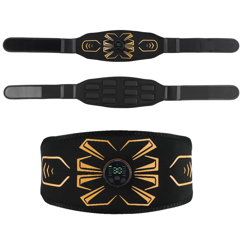 Muscle Toner Abdominal Toning Belt Smart EMS Muscle Stimulator Fat Burning Ab Trainer Weight Loss Fitness Equipment For Home Gym