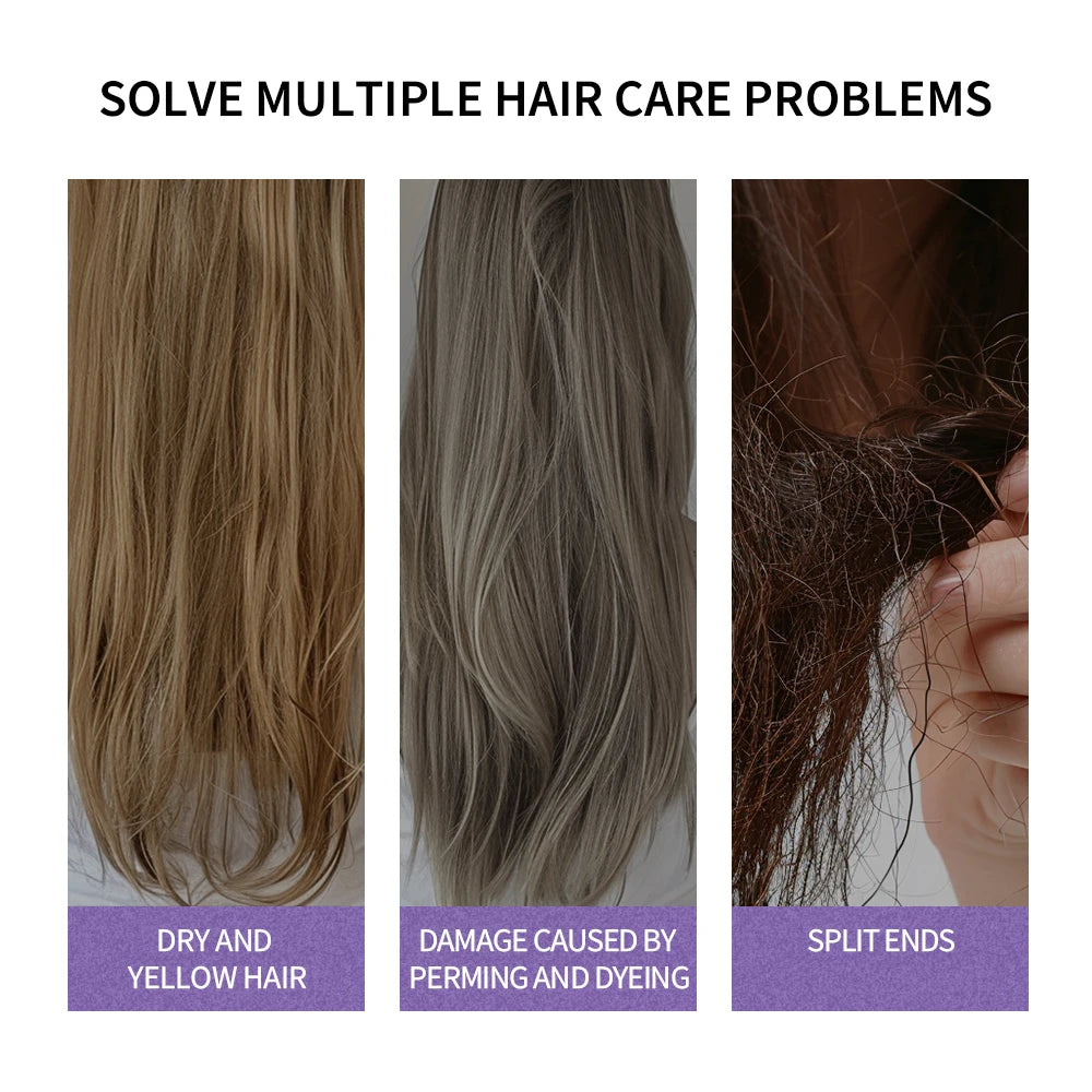 Purple Hair Dye Shampoo for Blonde to Cover Gray Non-irritating Hair Fading Yellow After Bleach Hair Shampoo Gray Hair Remedy