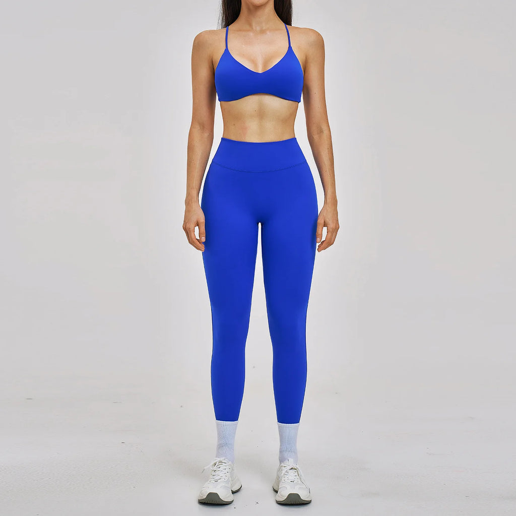 Yoga Set 2PCS Women's Clothes Sports Outfits Fitness Tracksuit Gym Shockproof Workout Clothing Female Fitness Suit Athletic Wear