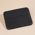 1Pcs Lychee-Patterned Ultra-Thin Card Holder with Id Window, Multi-Card Slot Mini Portable Card Holder with Coin Compartment, Unisex Daily Card Holder