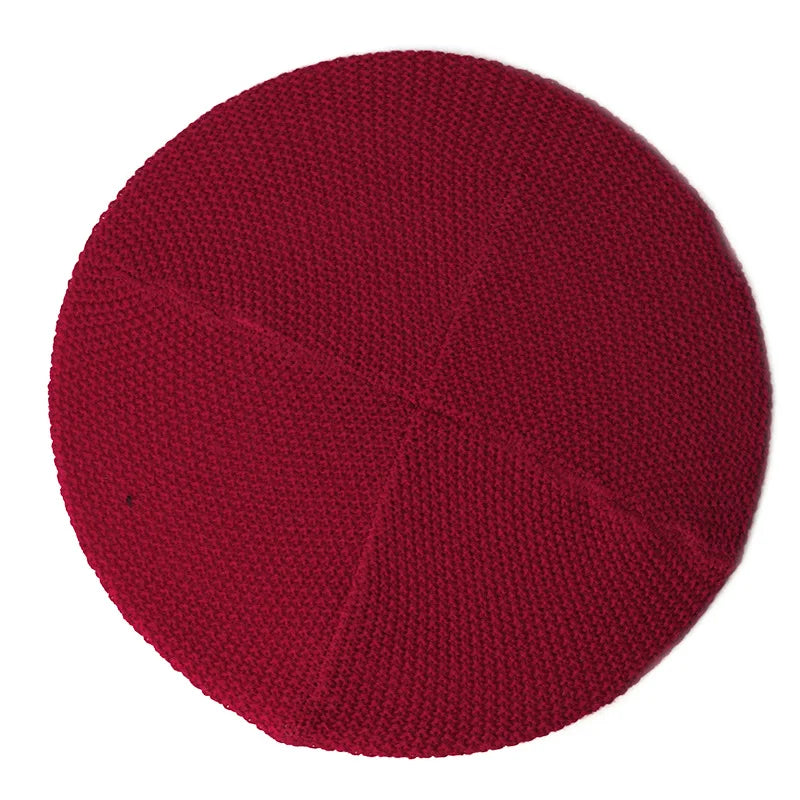 Geebro Women's Fashion Casual Plain Knit Beret Hat Spring Autumn Berets for Women Ladies Elastic Artist Beanie Beret Hats