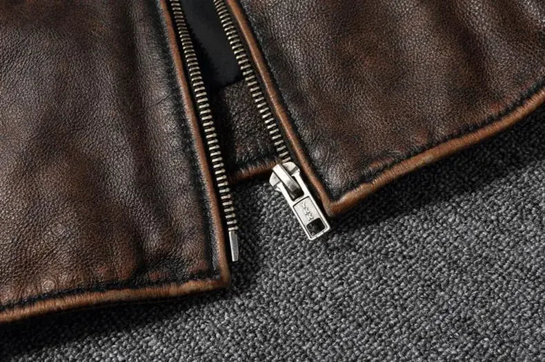 Men's Cycling Jacket Retro Casual Loose  Outdoor Cycling Hiking Camping Travel Home Workwear Men's Motorcycle Leather Jacket