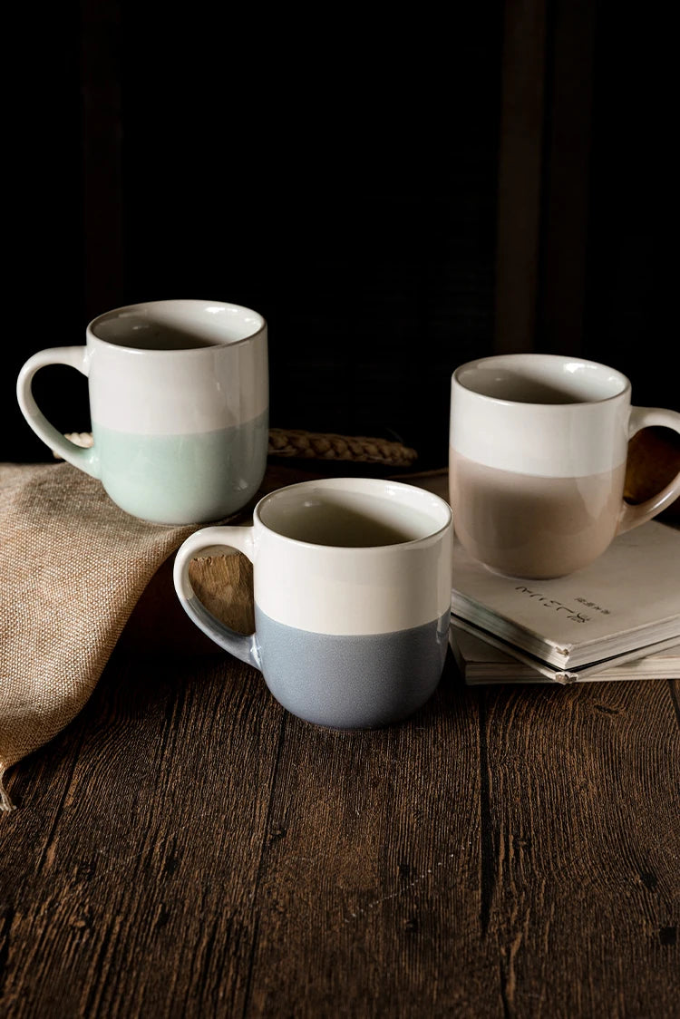 Simple Ceramic Coffee Mug Creative Color Collision Water Cup Home  Color Glaze Ceramic Cup Three Decades Home Goods