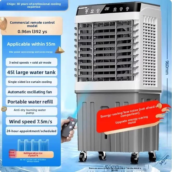 220V Chigo Cooler Fan Portable Air Conditioner Home Office Industrial Water Cooling Fan HCB1