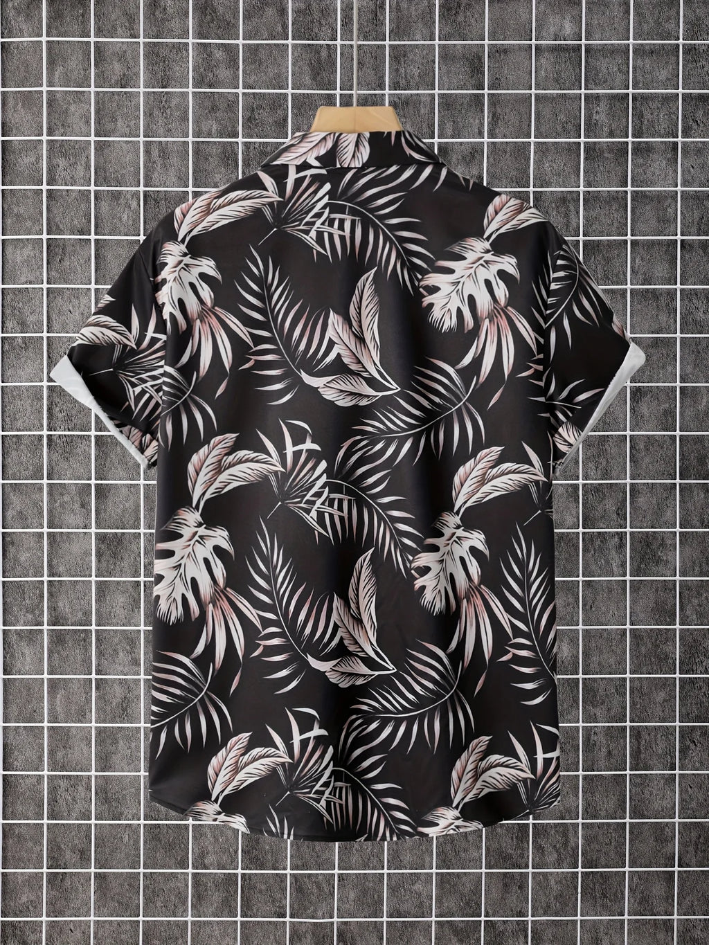 Multi Styles Dark Tone Tropical Leaf Print Shirt Men Silky Smooth Short Sleeve Daily Night Out Casual Blouse