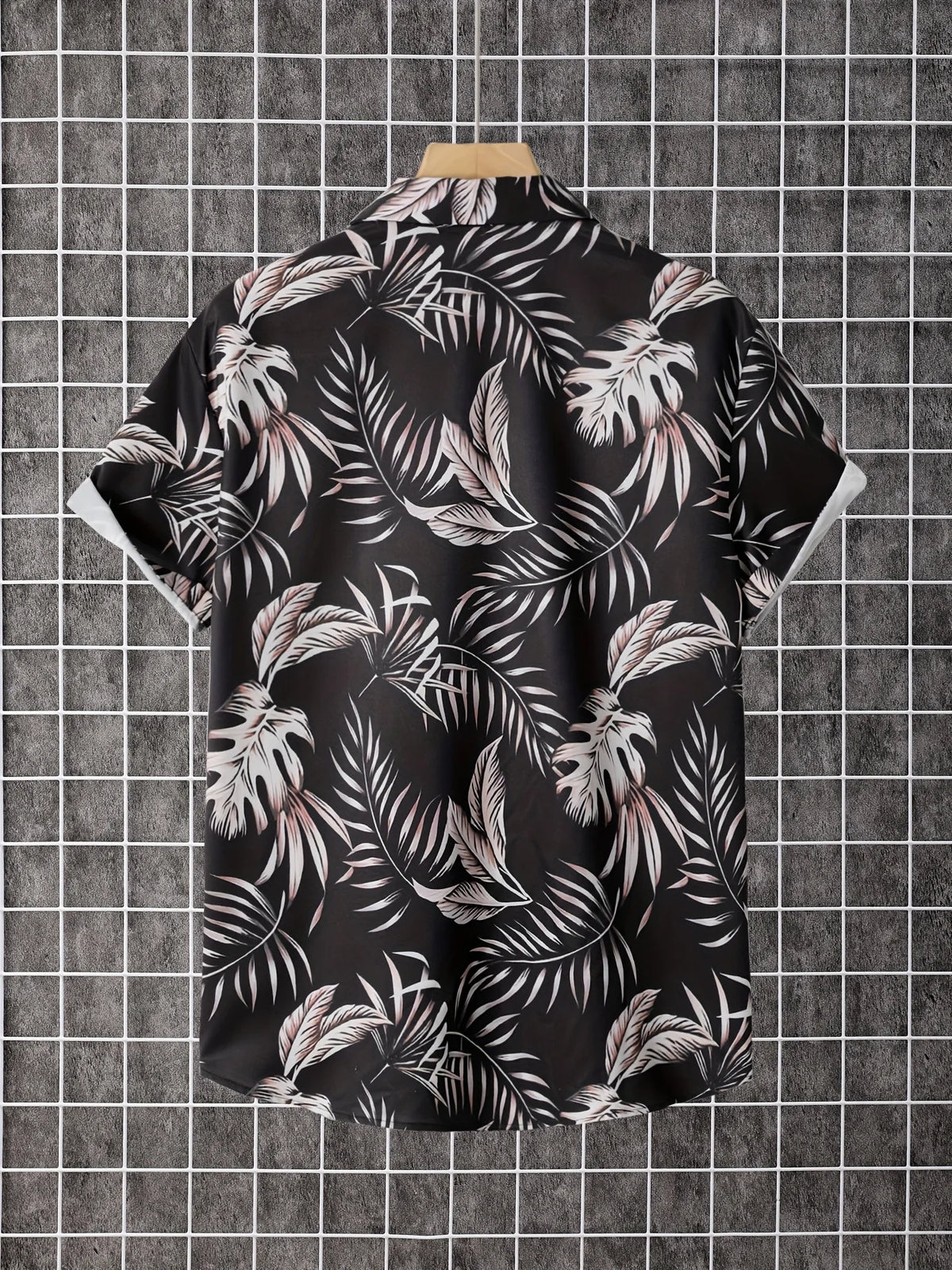 Multi Styles Dark Tone Tropical Leaf Print Shirt Men Silky Smooth Short Sleeve Daily Night Out Casual Blouse