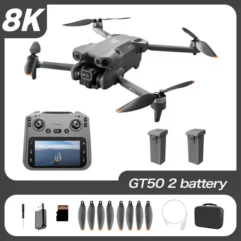 Original GT50 Drone GPS Professional 8K HD Camera 5G Brushless Motor Aerial Photography Optical Flow with screen RC Quadcopter