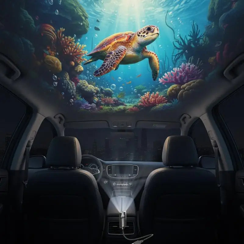 LED USB Projector Light Ocean Projection Lamp With 8pcs Marine Life Light Panels Ceiling Decorative Night Light
