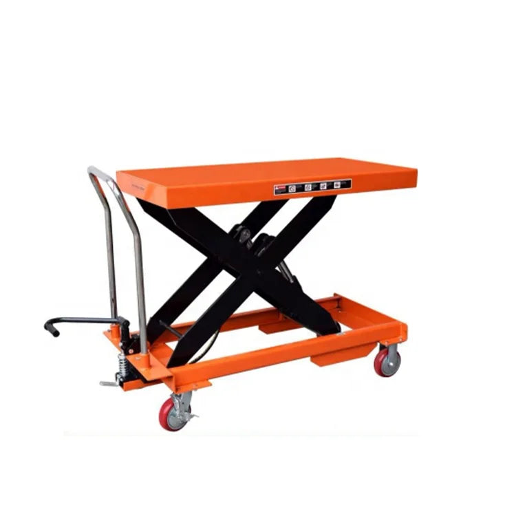 Foot-operated Scissor Lift Table Mobile Portable Folding Manual Hydraulic Lifter Table