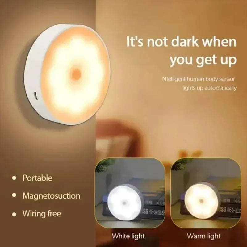 GGbingo-Motion Sensor^&^% LED Night Light USB /*Rechargeable-Kitchen Cabinet, Wardrobe Lamp# Staircase, Wireless Closet Light@@