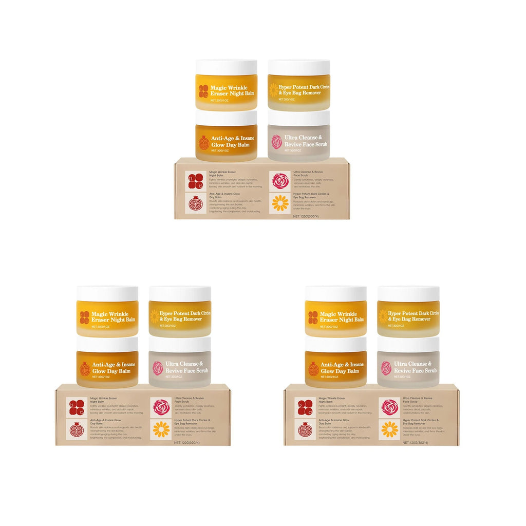 Multi Functional Skincare Set Night Lotion Repairs Daily Cream Nourish Clean Scrub Moisturize Eye Cream Skin Christmas Gift Set