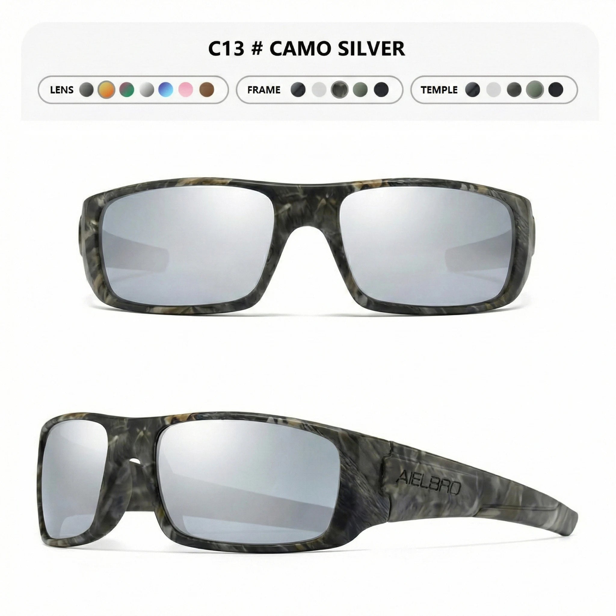 4PCS Sun Glasses – Unisex Square Frames with UV400 Lens, Perfect for Driving, Golf, Fishing All-Weather Outdoor Activities