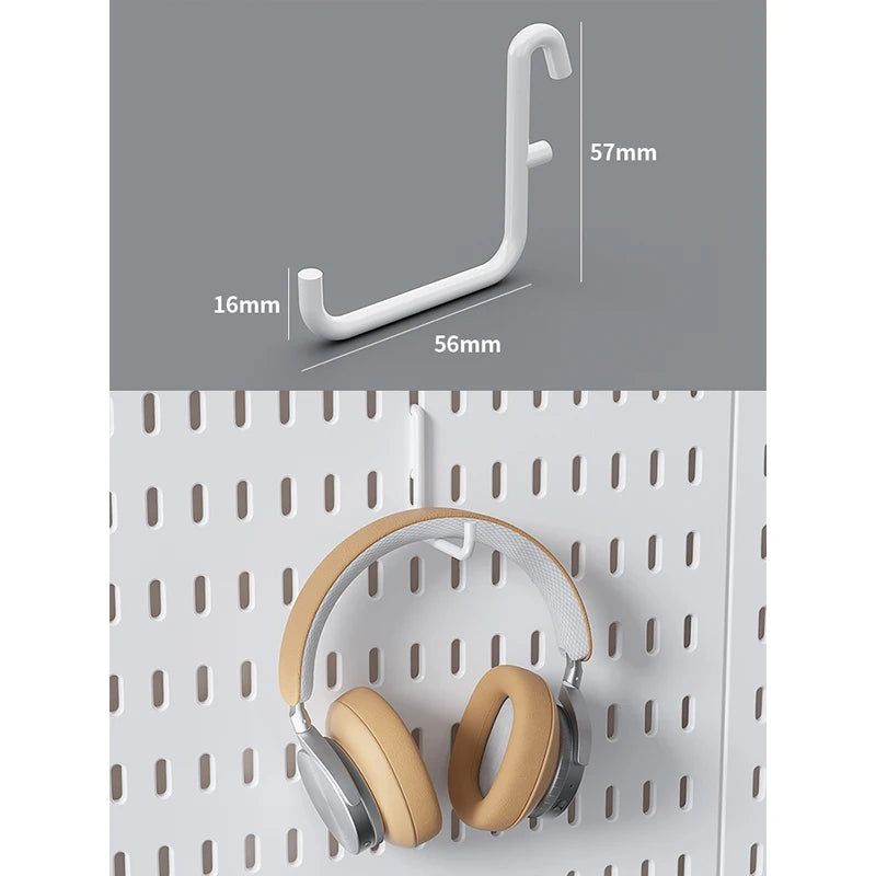 Study Room Pegboard with Shelves Tool Free Wall Grid Scratch Proof Easy to Install for Computer Desk Accessories