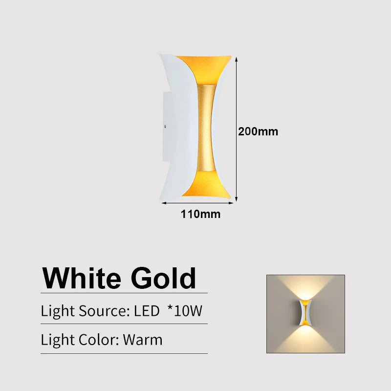 Modern Wall Sconces 10W Wall Lamp, LED Wall Light White Up Down Wall Mount Lights for Living Room Hallway Bedroom Decor