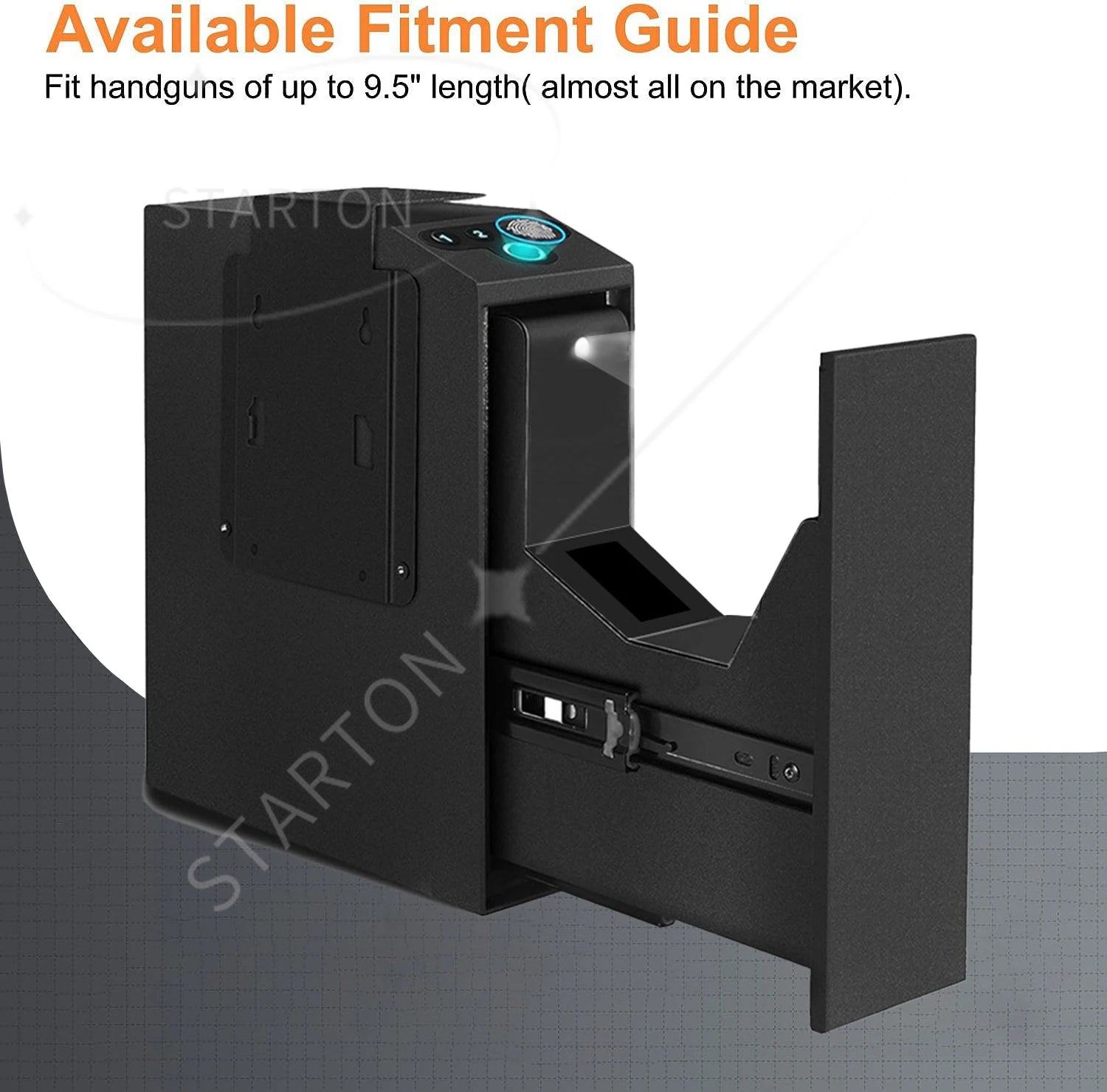 Automatic Pop-up Push and Pull Gun Safe Box with Fingerprint Password Key  for Home Office Security