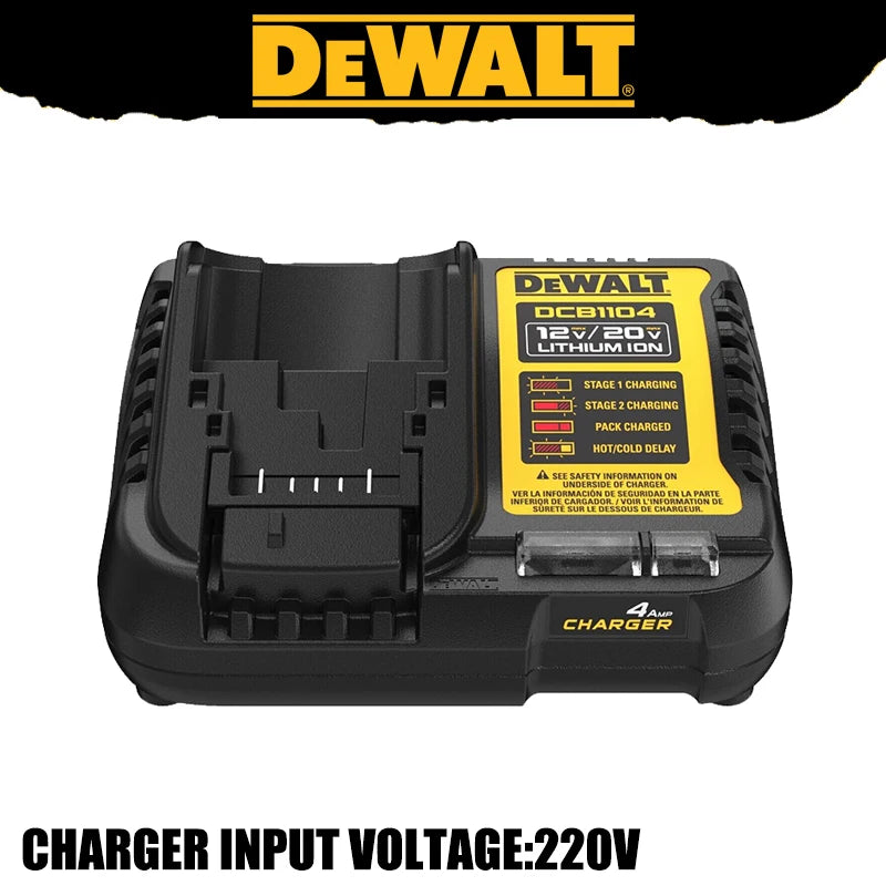 DEWALT DCB1102 DCB1104 DCB118 Li-ion Battery Charger, 220V 12V/20V Max LED Indicator Power Tool Battery Charger