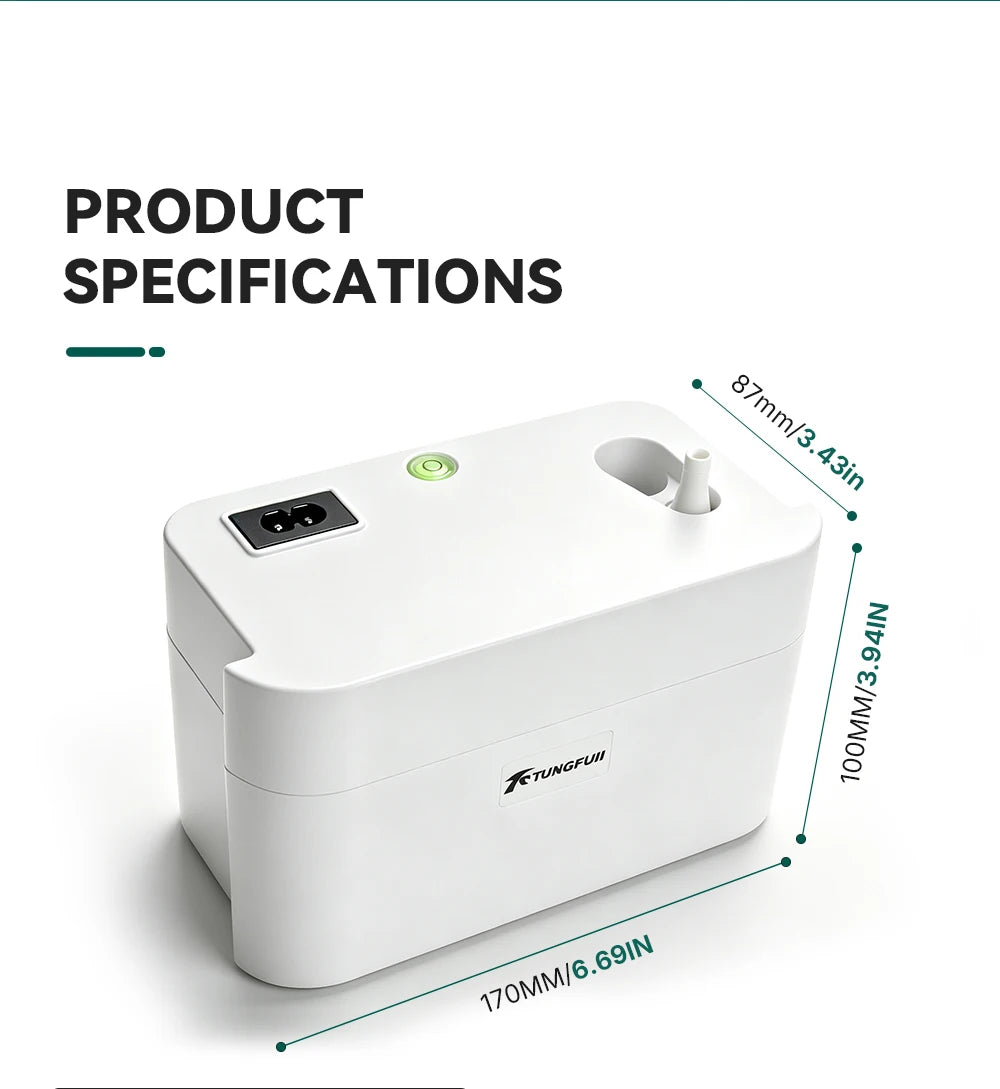 TUNGFULL 220V Air Conditioning Condensate Drain Pump Automatic 1‑3P/1‑5P Air Conditioner Pump With 5M Water Hose