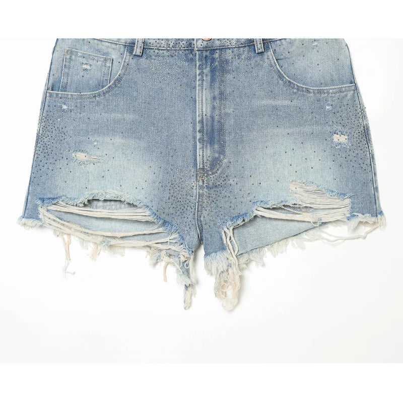 MUJER Denim Mini Shorts Women High Waist Bermuda Shorts Woman Summer Jeans Shorts for Women Streetwear Casual Women's Shorts