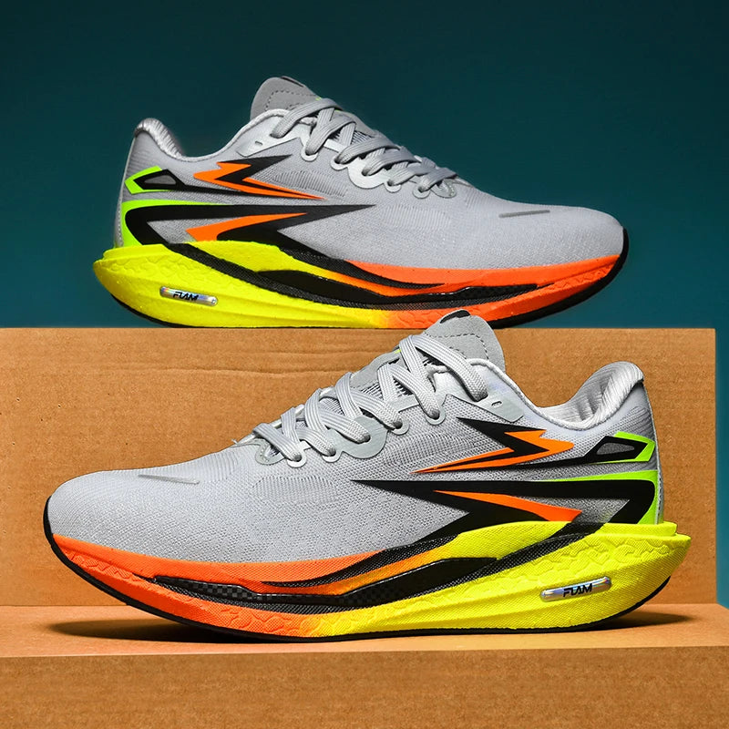 New Running Shoes Men Casual Carbon Board Marathon Sports Breathable Lightweight Women's Comfortable Athletic Antiskid Sneakers